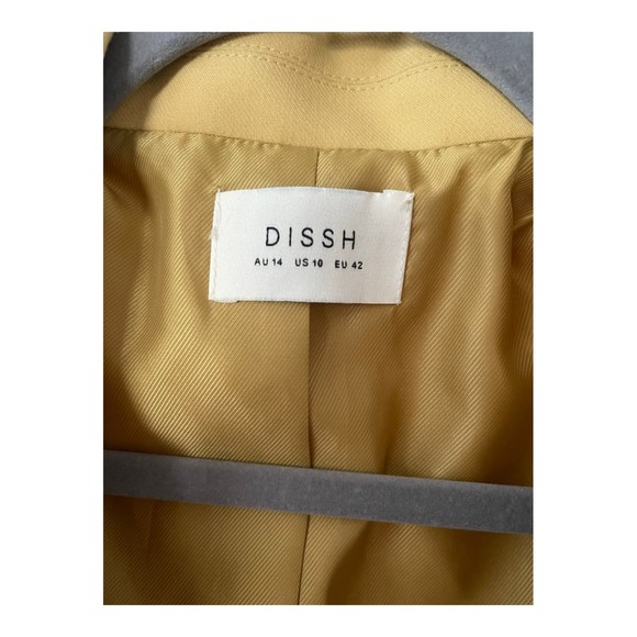 Dissh Rowan Boyfriend Blazer Jacket Notch Lapel SingleBreasted Tan/yellow Size10 - Picture 11 of 13